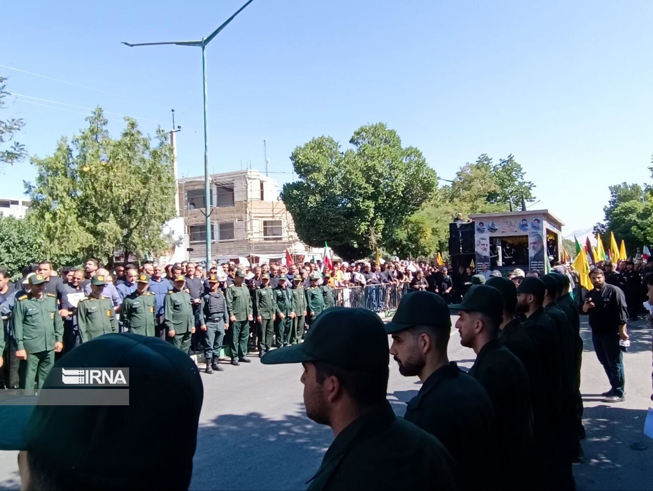 تشییع پیکر مطهر محمد سعید ایزدی با حضور مقامات و مردم سنقر و ‌کلیایی