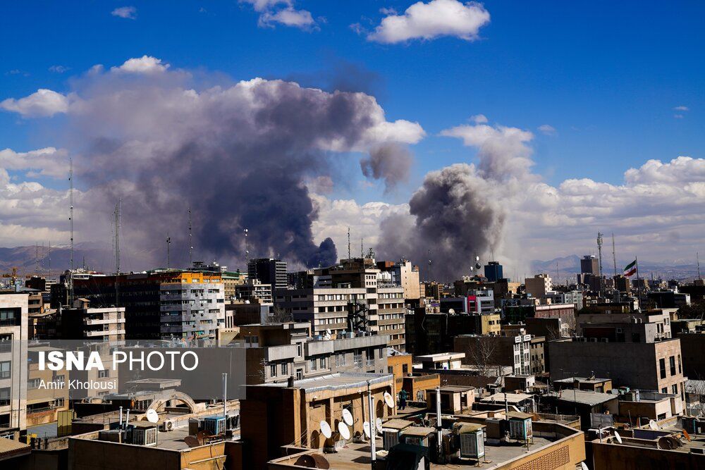 تصاویر تجاوز هوایی آمریکا و اسرائیل به تهران