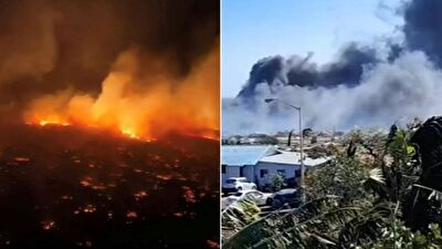 لحظاتی آخرالزمانی و هولناک از هاوایی بعد از آتش سوزی جنگل ها+ فیلم